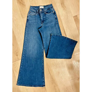 Frame Denim Le Palazzo Cropped Jeans Medium Blue/ Temple Wmn's Size 25